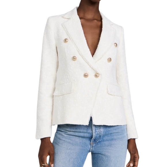 💗 Generation Love Eliza White Tweed Blazer S 💗 - Picture 1 of 15